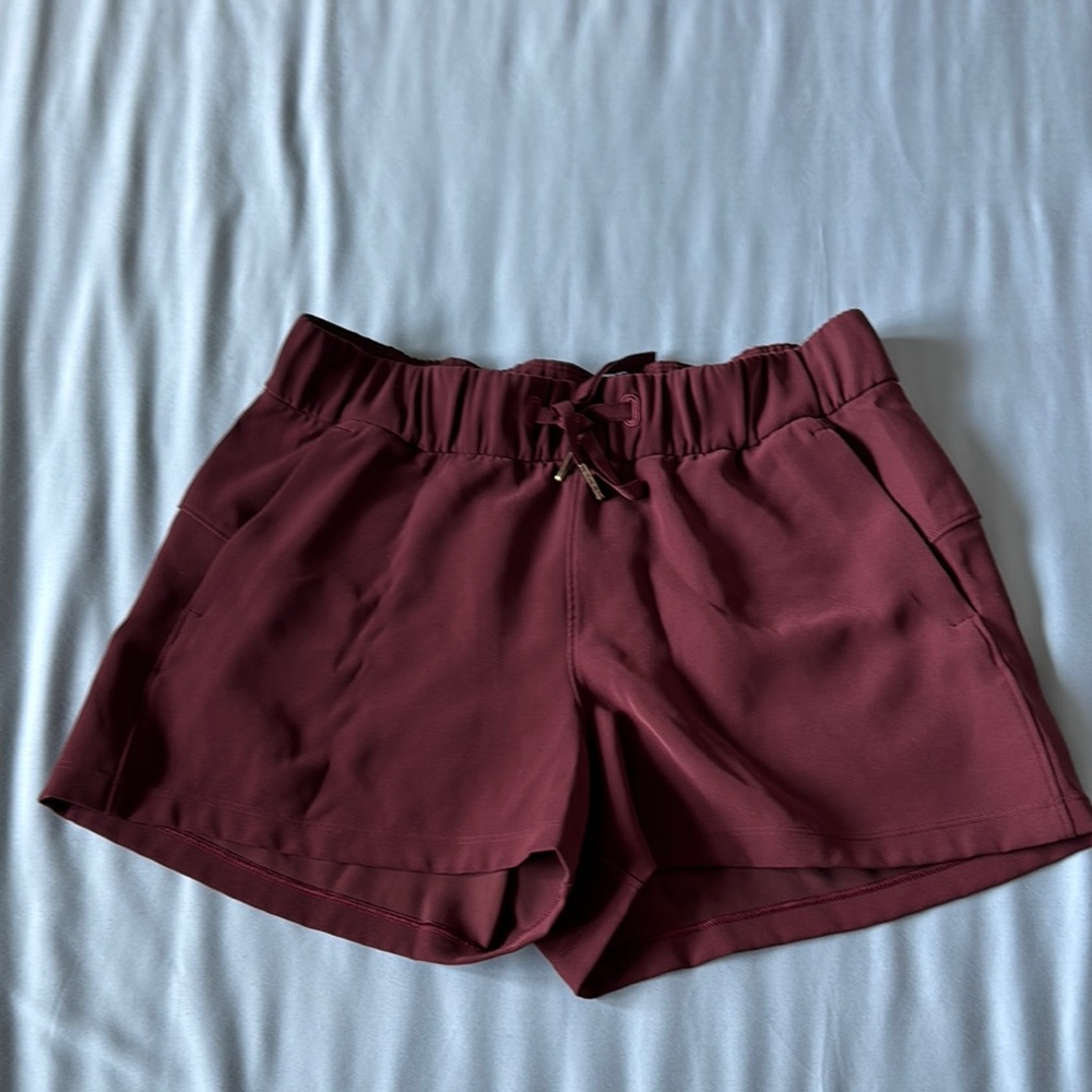 Lululemon Athletica Red Athletic Shorts Lightweight Elastic Waist
